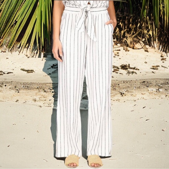 Sanctuary Pants - NEW Sanctuary ‘’Ocean Front’’ Linen-Blend Pull-On Pants | 2X